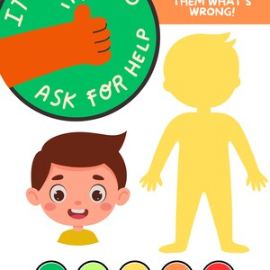 Kid Pain Sickness Scale Digital Download Printable Classroom Daycare ...