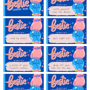 Best Friend BFF Besties Coupon Book Gift for Friends Valentines or ...