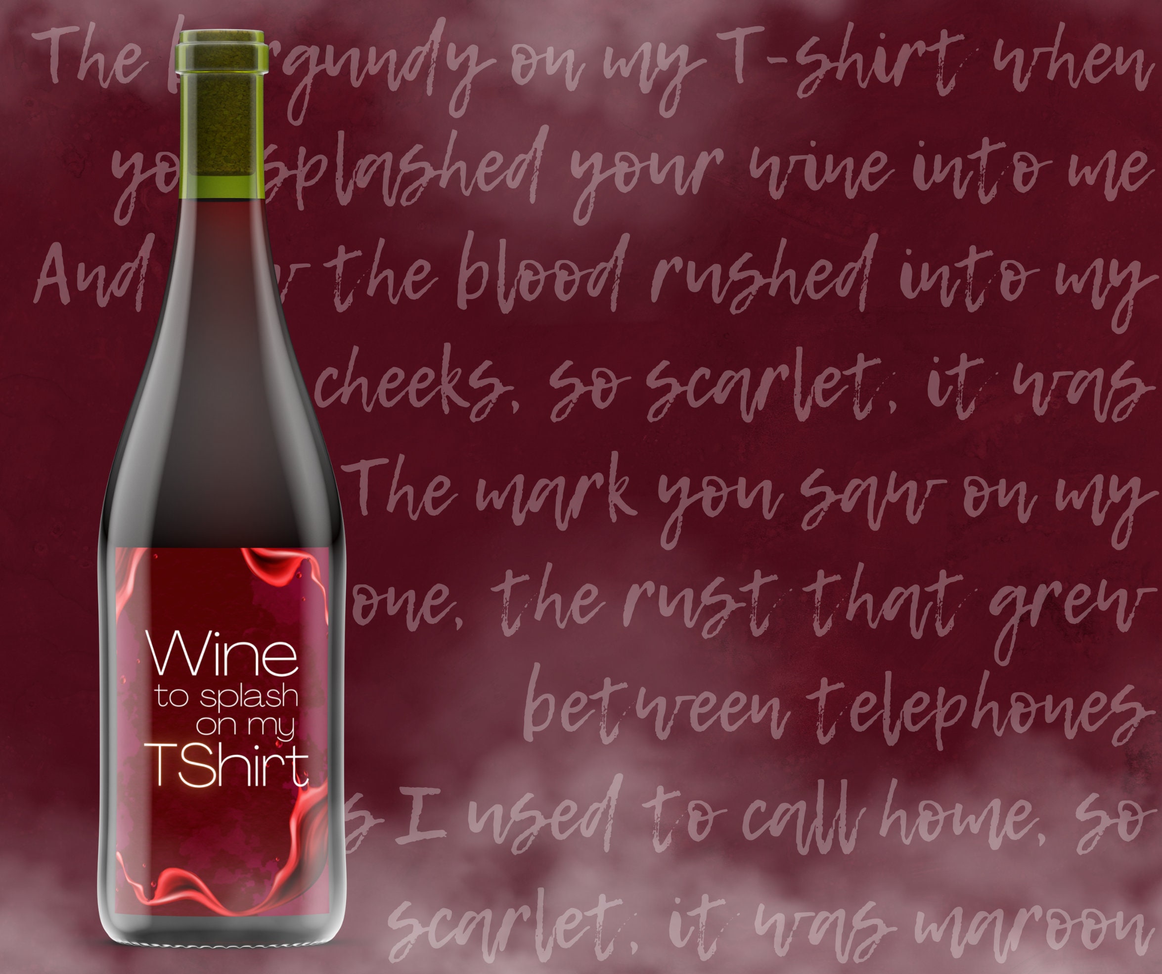 Taylor Swift inspired lyric LED decorative wine bottle
