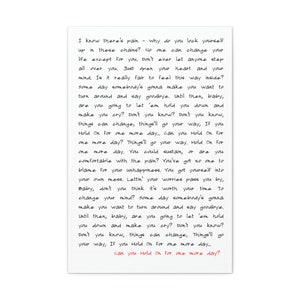 Wilson Phillips Hold On Lyrics Canvas Home Decor