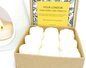 Dark Honey and Tobacco Soy Wax Melts x 9