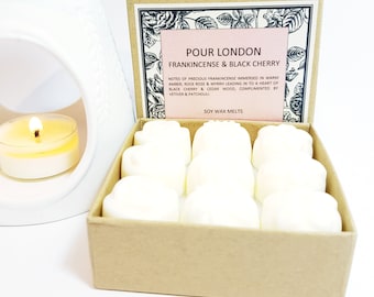 Frankincense & Black Cherry Scented Soy Wax Melts x 9
