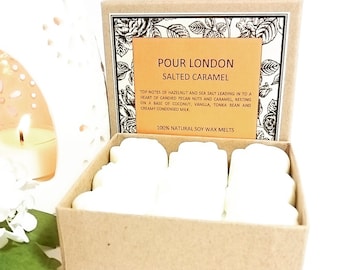 Salted Caramel Scented Soy Wax Melts x 9