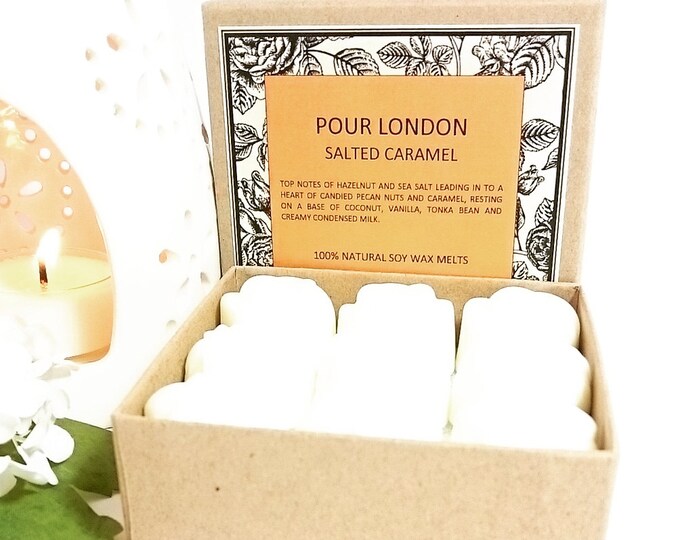 Salted Caramel Scented Soy Wax Melts x 9