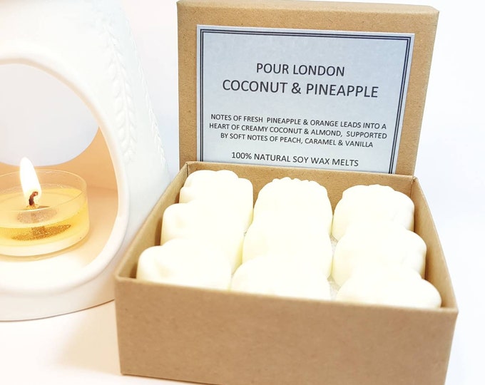 Coconut & Pineapple Scented Soy Wax Melts x 9