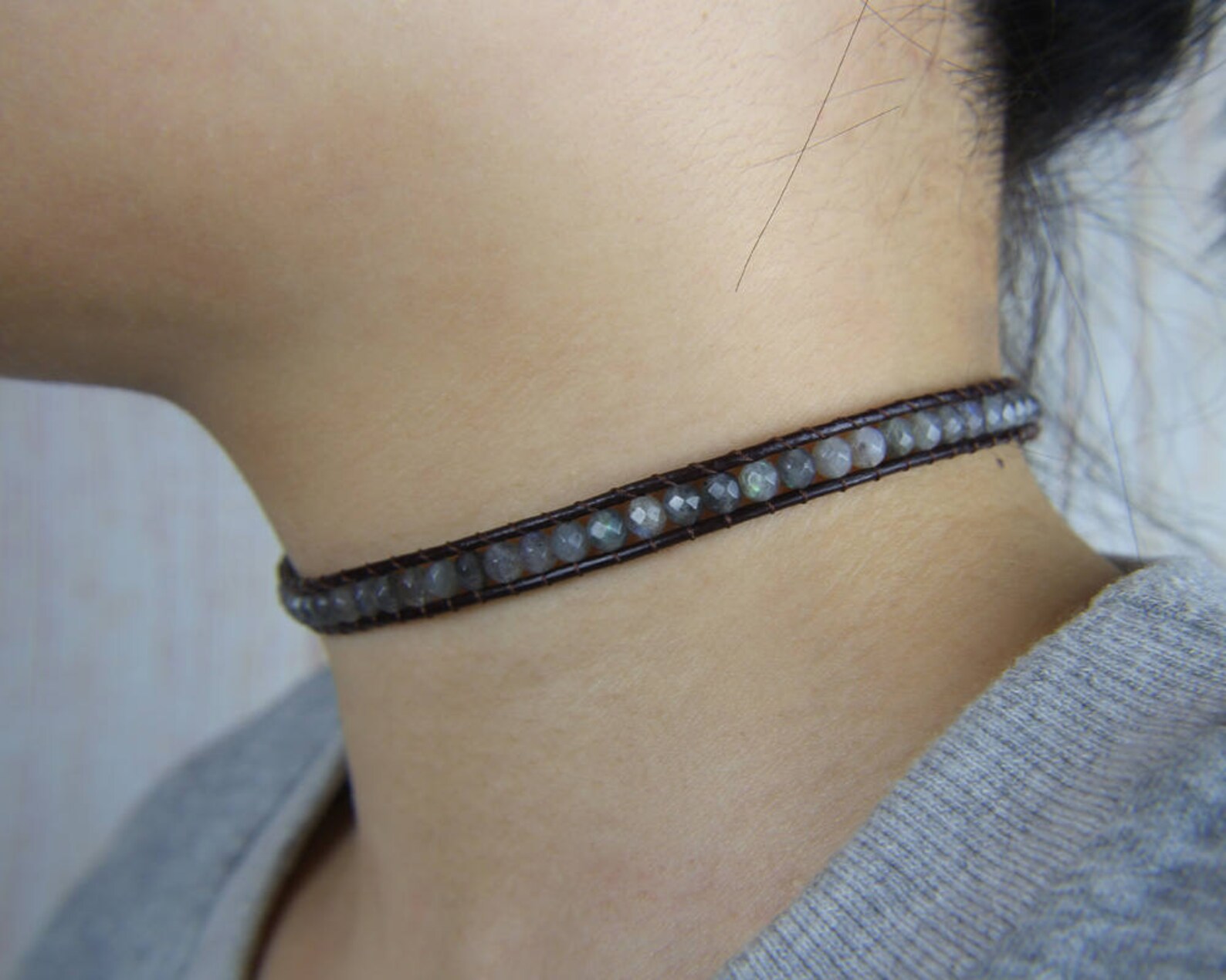 Labradorite choker necklace Clearance