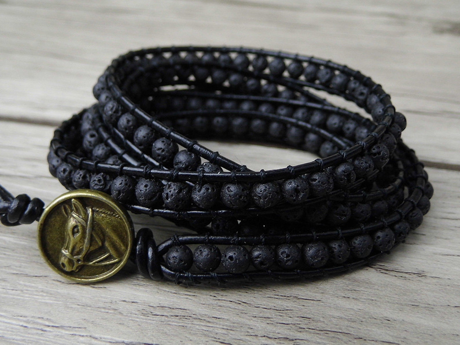 black wrap bracelet