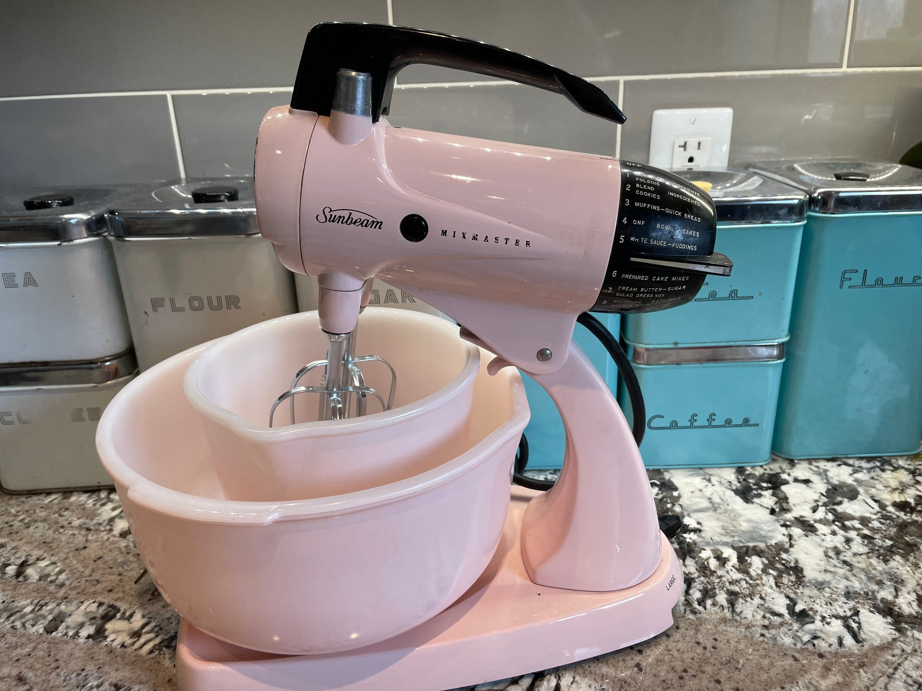 Vintage White Sunbeam Stand Mixer - Gil & Roy Props