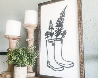 Alaska Tuff Wood Sign | Wooden Sign | Alaska Boots Sign | Alaska Gift Idea | Gifts from Alaska | Framed Wood Sign | Fairbanks Alaska