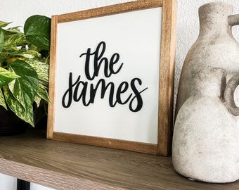 Last Name Sign | Hand Lettered | Wooden Sign | Last Name Wood Sign | Established Sign | Established Wooden Sign | Personalized Sign