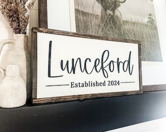 Last Name Sign | 3D Laser Wood Sign |  Wooden Sign | Last Name Wood Sign | Established Sign | Established Wooden Sign | Personalized Sign