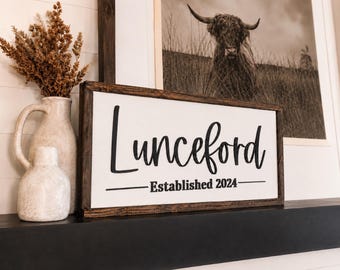 Personalized Family Name Sign | Established Sign | Custom Last Name Wood Sign | 3D Wood Sign | Farmhouse Family Decor