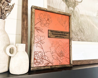 Find Someone Who Grows Flowers in the Darkest Parts of You | Custom Quote Wood Sign | Floral Wood Sign | Engraved Wood Sign | 3D Lettering