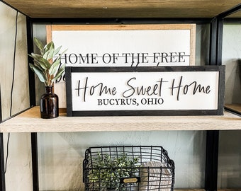 Home Sweet Home Wood Sign | Fairbanks Alaska, Housewarming Gift