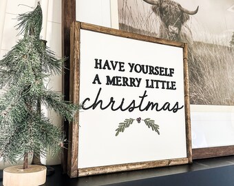 Have Yourself a Merry Little Christmas Laser 3D Wood Sign | Christmas Wooden Sign | Wood Sign | Christmas Gift | Christmas Wood Sign