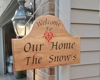 Welcome to our home Personalized sign, Welcome to our Campsite, Personalized campsite sign, Welcome to our House, house warming gift