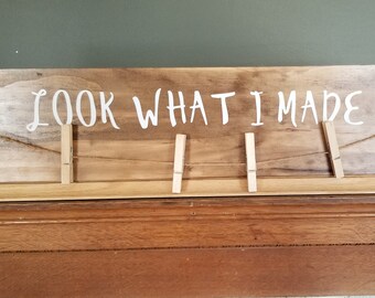 Look what I made, Look what We made, art project display, Picture Display, family Photos