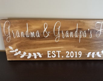 Grandma & Grandpa's house, Grandparent sign, Gifts for grandparents, Pregnancy announcement