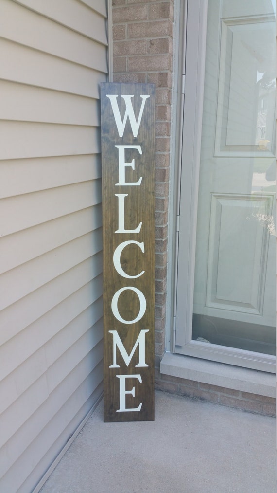 WELCOME Front porch wooden sign front porch sign Welcome 