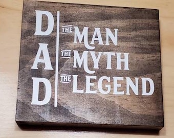 Dad the man, the myth, the legend,  father's day gift, 6x6 tile for dad
