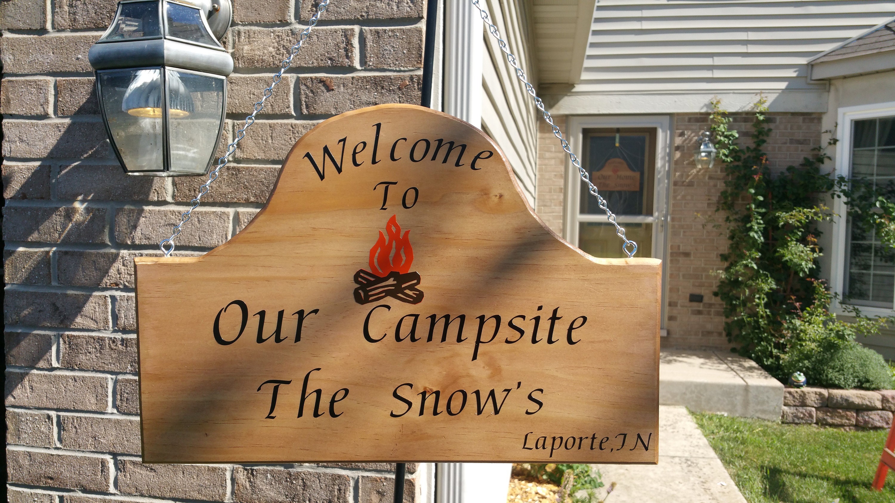 Welcome to our Campsite personalized sign, Welcome to our campsite