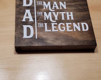 Dad the man, the myth, the legend,  father's day gift, 6x6 tile for dad