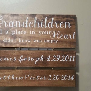Additional name plates for grandchildren sign, extra name boards