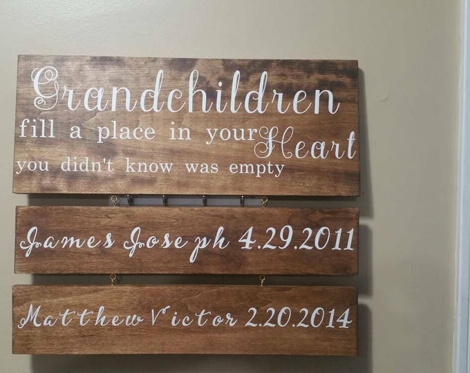 Additional name plates for grandchildren sign, extra name boards