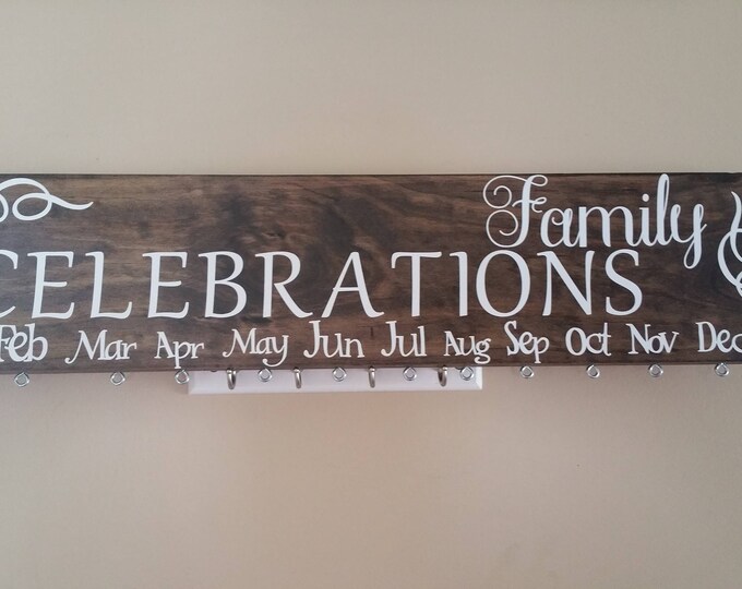 Family birthday wood sign, celebration sign, wood birthday sign, anniversary sign, special dates, family calendar