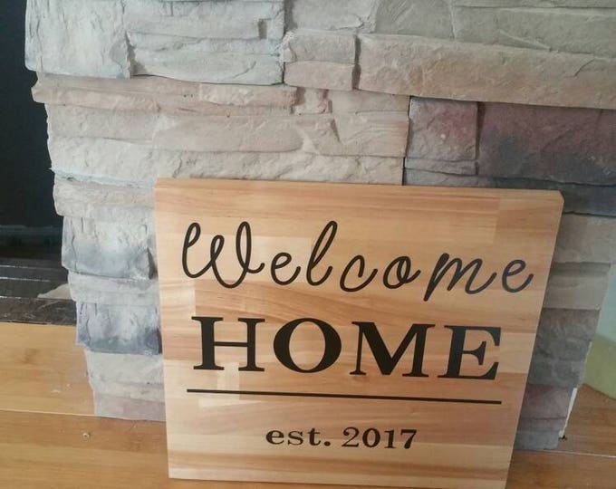 Welcome home, closing on home gift, realtor to buyer gift, realtor gift, new home gift, housewarming present, personalized welcome home sign