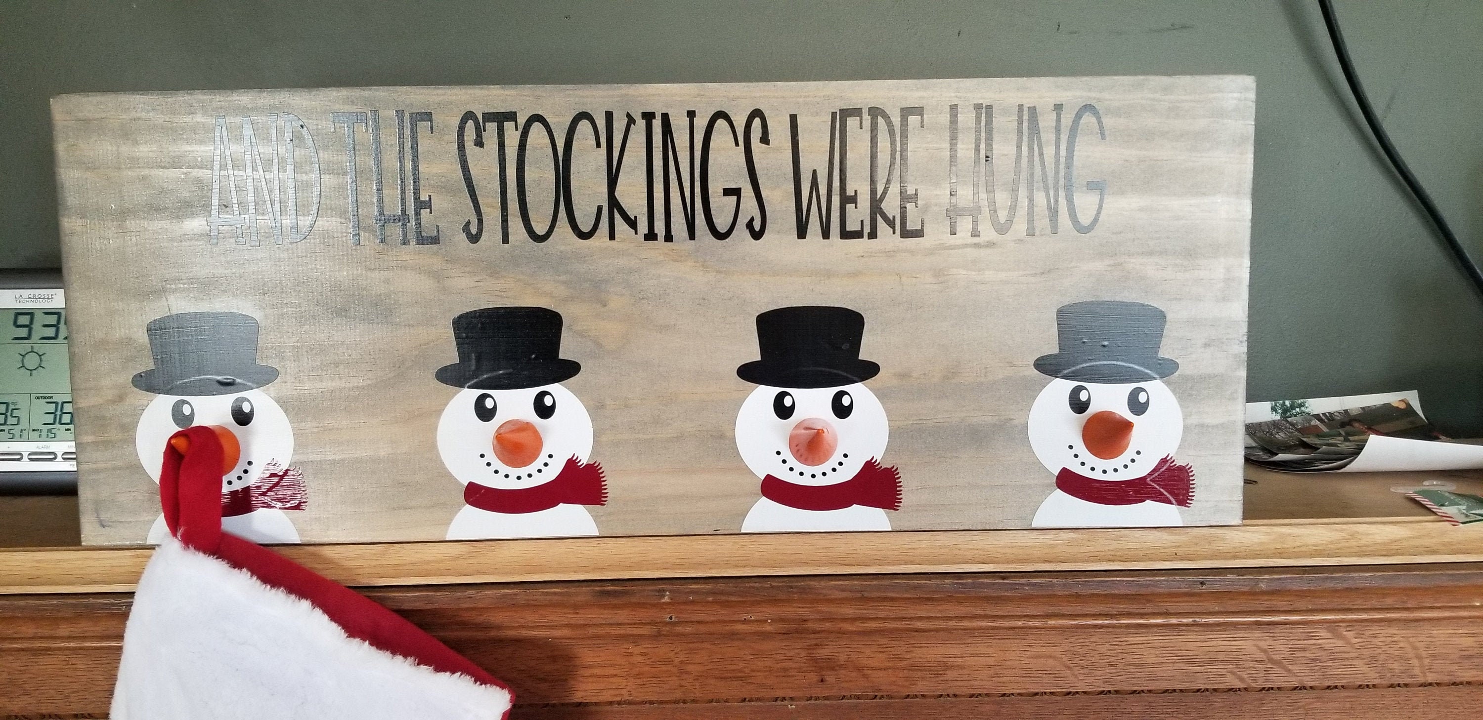 Seasonal Decorations Stocking Holder Sign Home Furniture Diy