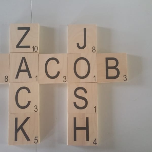 3x3 Large Scrabble Tiles, Large Scrabble wall art, Wall art, Scrabble letters, Large Scrabble letters, tiles, Personalized wall art