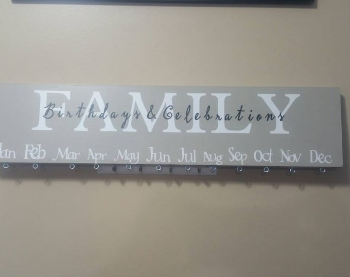 Family birthday wood sign, celebration sign, wood birthday sign, anniversary sign, special dates, family calendar