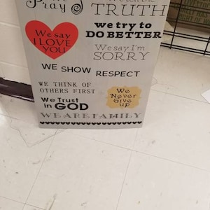 In this house, we believe in second changes, rules of the house, family sign, in this house sign, mother&#39;s sign, wood family sign
