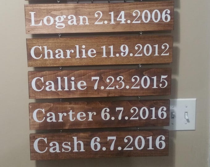 Additional name plates for grandchildren sign, extra name boards, Custom orders