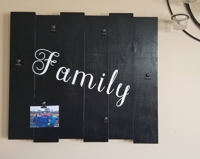 Family Collage, Family photos, Family memories, Family sign, Family sign with clips