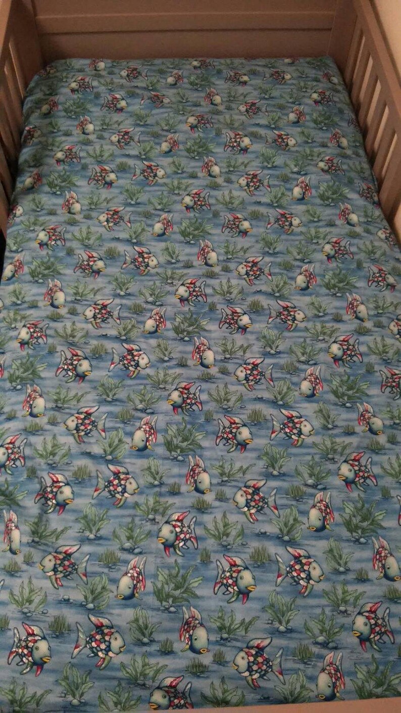Adorable Rainbow Fish Crib/Toddler Sheet Etsy