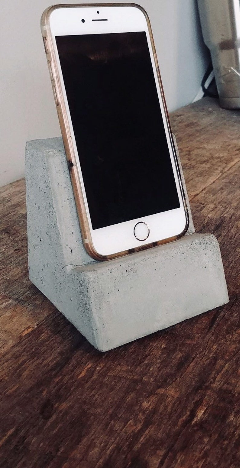 Concrete Cell Phone Holder Cement Business Card Holder Etsy