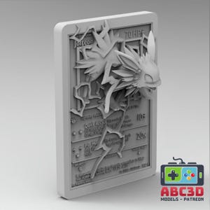 Prezzo in calo! Carta da gioco Jolteon 3D / Figura stampata in 3D / Dipinta a mano o non dipinta / Resina 12K SENZA linee di strato!