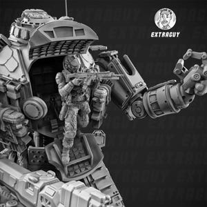 Atlas Posable Mech Model - 100mm Resin Figure with Painting Options