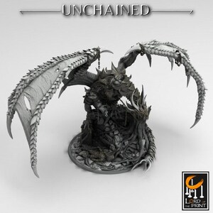 Lord of the print | unchained dragon | 8k resin | dnd | fantasy | rpg tabletop | tabletop gaming miniatures