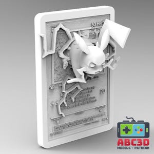 Prezzo scontato! Carta da gioco Pika 3D / Figura stampata in 3D / Dipinta a mano o non dipinta / Resina 12K SENZA linee di strato!