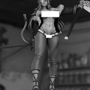 Nsfw + sfw unpainted anime figure - 12k resolution! | 3d printed characters