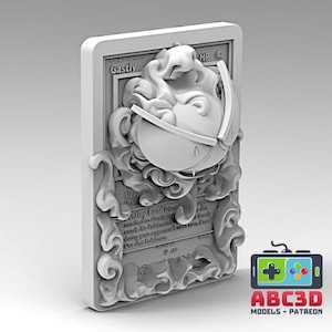 Prezzo in calo! Carta da gioco Gastly 3D / Figura stampata in 3D / Dipinta a mano o non dipinta / Resina 12K SENZA linee di strato!