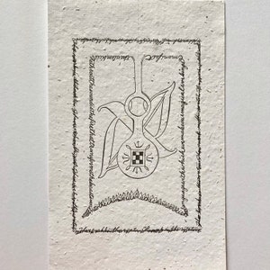 Luna Incarnadine Letterpressed Seed Paper Prints White
