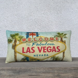 Fabuloso letrero de Las Vegas Cojín fotográfico (24"x12")