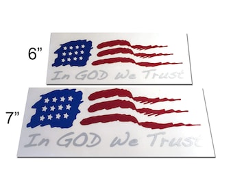 Reflective "In God We Trust" Decal