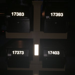 Custom Reflective Mailbox Number Decals (2 Pack)