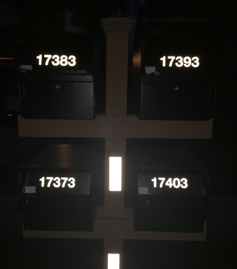 Custom Reflective Mailbox Number Decals 2 Pack Etsy