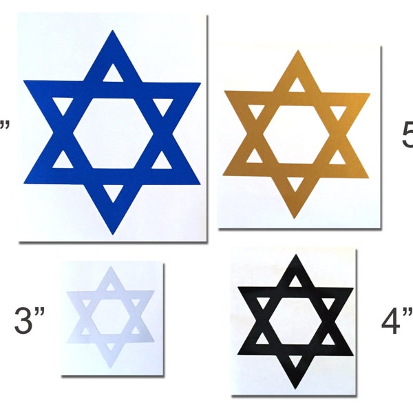 Reflective Star of David Decal (2 Pack)